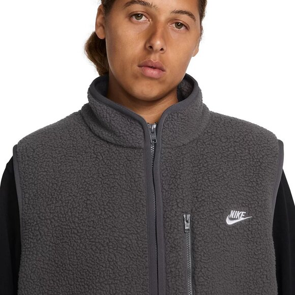 Nike Sportswear Club Men's Fleece Brushed Winterized Zip  Vest Gray, Size Large - Picture 12 of 14